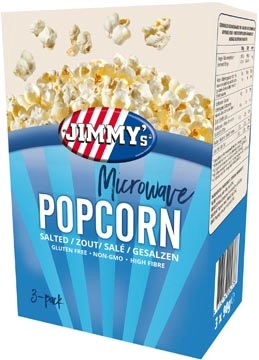 Een Jimmy's Popcorn Microwave, zout, doos van 3 x 90 g koop je bij ShopXPress