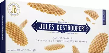 Een Jules Destrooper Parijse wafels, doos van 100 g koop je bij ShopXPress