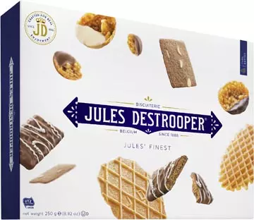 Een Jules Destrooper koekjes, Jules' Finest, doos van 250 gram koop je bij ShopXPress