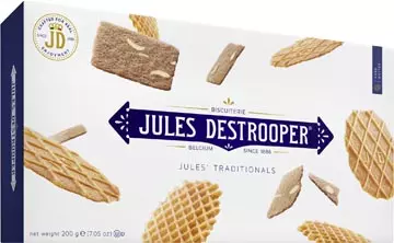 Een Jules Destrooper koekjes, Jules' Traditionals, doos van 200 gram koop je bij ShopXPress