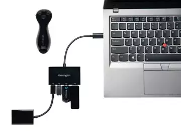 Een Kensington USB-C Hub 4-poorten CH1000 koop je bij ShopXPress