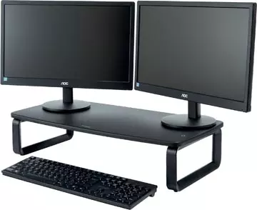 Een Kensington SmartFit brede monitorstandaard, zwart koop je bij ShopXPress