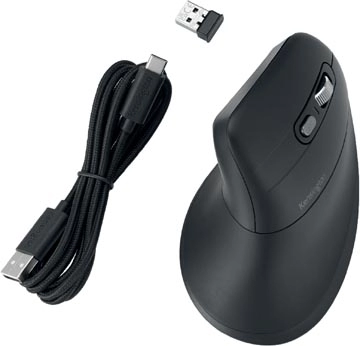 Een Kensington EQ Pro Fit ergonomische muis MY630, rechtshandig, draadloos, oplaadbaar koop je bij ShopXPress