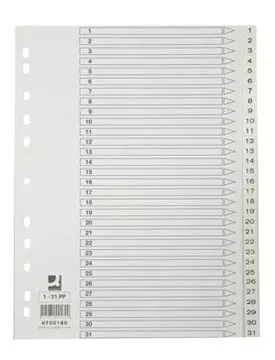 Een Q-CONNECT tabbladen set 1-31, met indexblad, ft A4, wit koop je bij ShopXPress