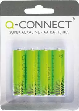 Een Q-CONNECT batterijen AA, blister van 4 stuks koop je bij ShopXPress