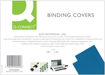 Buy your Q-CONNECT dekblad A4 leder 250 grams 100 stuks blauw at Supplierz BV