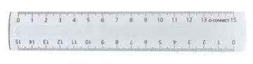 Een Q-CONNECT meetlat, transparant polystereen, 15 cm koop je bij ShopXPress