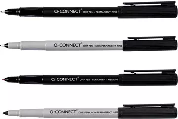 Een Q-CONNECT OHP marker, permanent, fijn, zwart koop je bij ShopXPress