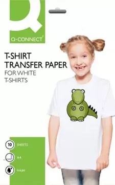 Een Q-CONNECT T-Shirt Transfer Paper, pak van 10 vel koop je bij ShopXPress