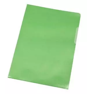 Een Q-CONNECT L-map, groen, 120 micron, pak van 10 stuks koop je bij ShopXPress