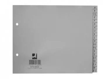 Een Q-CONNECT tabbladen set A-Z 1/2 uit pp grijs koop je bij ShopXPress