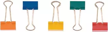 Een Q-CONNECT foldbackclip, geassorteerde kleuren, 19 mm, doosje van 10 stuks koop je bij ShopXPress