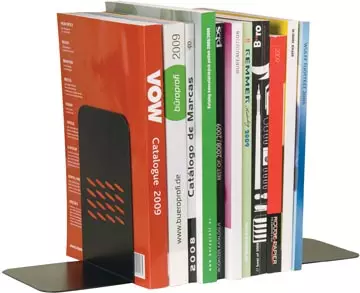 Een Q-CONNECT boekensteun metaal, set van 2 stuks, zwart koop je bij ShopXPress