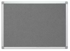 Een Q-CONNECT textielbord met aluminium frame 60 x 45 cm grijs koop je bij ShopXPress