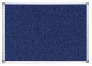 Een Q-CONNECT textielbord met aluminium frame 60 x 45 cm blauw koop je bij ShopXPress