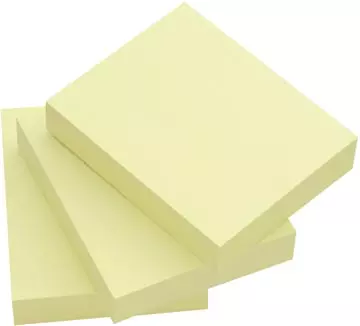Een Q-CONNECT Quick Notes, ft 38 x 51 mm, 100 vel, pak van 3 stuks, geel koop je bij ShopXPress