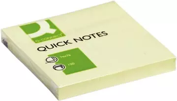 Een Q-CONNECT Quick Notes, ft 76 x 76 mm, 100 vel, geel koop je bij ShopXPress