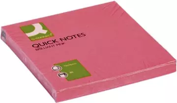 Een Q-CONNECT Quick Notes, ft 76 x 76 mm, 80 vel, neonroze koop je bij ShopXPress