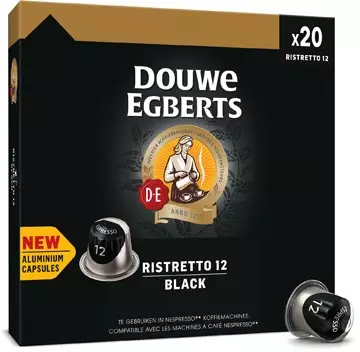 Een Douwe Egberts Espresso Black koffiecapsules, pak van 20 stuks koop je bij ShopXPress