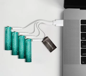 Een Q-CONNECT USB-C herlaadbare batterijen AA, blister van 4 stuks koop je bij Supplierz BV