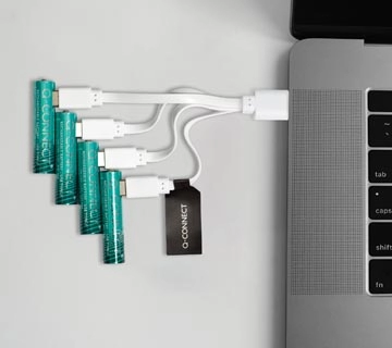 Sie können einen Q-CONNECT USB-C herlaadbare batterijen AAA, blister van 4 stuks bei Supplierz BV kaufen