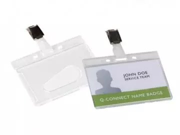 Een Q-CONNECT badge met clip 85 x 54 mm koop je bij ShopXPress