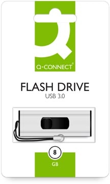 Een Q-CONNECT USB stick 3.0, zwart, 8 GB koop je bij ShopXPress