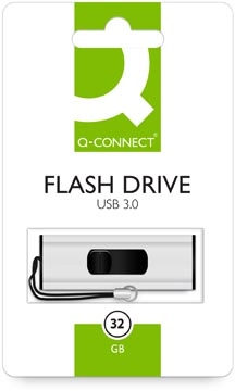 Een Q-CONNECT USB stick 3.0, zwart, 32 GB koop je bij ShopXPress