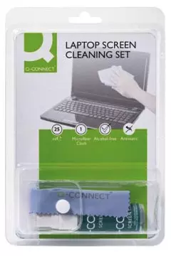 Een Q-CONNECT reinigingsspray voor scherm en toetsenbord inclusief doek pompspray van 25 ml koop je bij ShopXPress