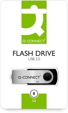 Een Q-CONNECT USB stick 2.0, zwart, 8 GB koop je bij ShopXPress