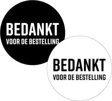 Een KP etiket "Bedankt voor de bestelling", diameter 40 mm, 2 varianten, rol van 250 stuks koop je bij ShopXPress