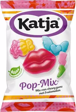 Een Katja Pop Mix snoep, mix van chewy gums met fruitsmaken, zak van 250 g koop je bij ShopXPress