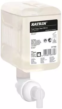 Een Katrin schuimzeep 37780 Clean, flacon van 500 ml koop je bij ShopXPress