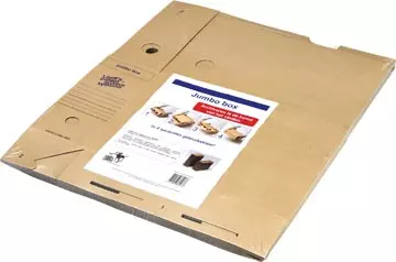 Een Loeff's archiefdoos Jumbo box, massief karton, bruin, pak van 8 stuks koop je bij ShopXPress