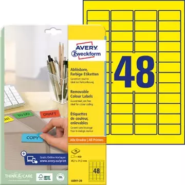 Een Avery Mini-etiketten geel koop je bij ShopXPress