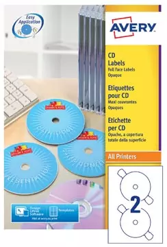 Een Avery L7676-25 CD etiketten, diameter 117 mm, 50 etiketten, wit koop je bij ShopXPress