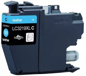 Een Brother inktcartridge, 1.500 pagina's, OEM LC-3219XLC, cyaan koop je bij ShopXPress