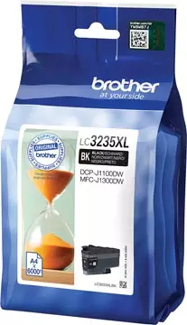 Een Brother inktcartridge, 6.000 pagina's, OEM LC3235XLBK, zwart koop je bij ShopXPress