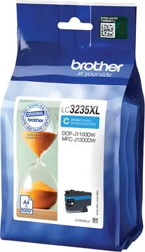 Een Brother inktcartridge, 5.000 pagina's, OEM LC3235XLC, cyaan koop je bij ShopXPress