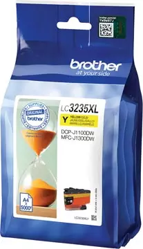 Een Brother inktcartridge, 5.000 pagina's, OEM LC3235XLY, geel koop je bij ShopXPress