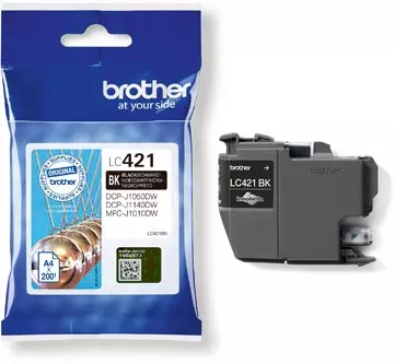 Een Brother inktcartridge, 200 pagina's, OEM LC-421BK, zwart koop je bij ShopXPress