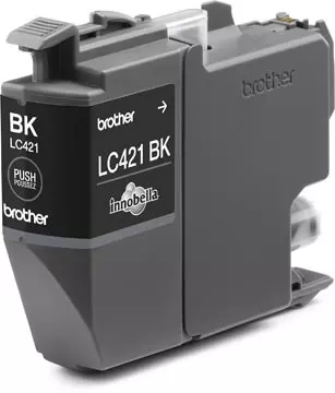 Een Brother inktcartridge, 200 pagina's, OEM LC-421BK, zwart koop je bij ShopXPress