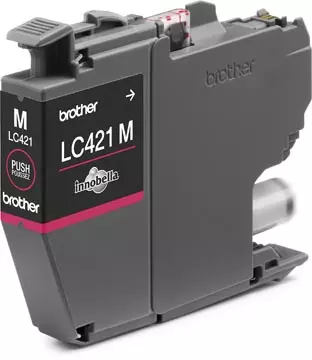 Een Brother inktcartridge, 200 pagina's, OEM LC-421M, magenta koop je bij ShopXPress