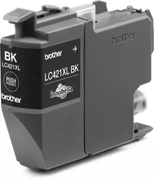 Een Brother inktcartridge, 500 pagina's, OEM LC-421XLBK, zwart koop je bij ShopXPress