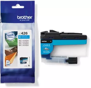 Een Brother inktcartridge, 1.500 pagina's, OEM LC-426C, cyaan koop je bij ShopXPress