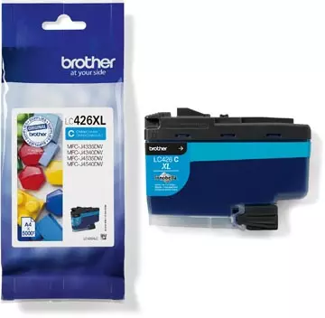 Een Brother inktcartridge, 5.000 pagina's, OEM LC-426XLC, cyaan koop je bij ShopXPress