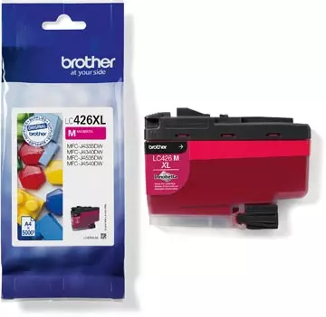 Een Brother inktcartridge, 5.000 pagina's, OEM LC-426XLM, magenta koop je bij ShopXPress