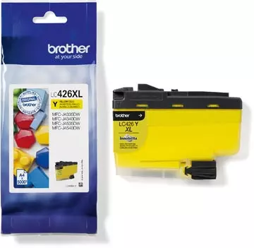 Een Brother inktcartridge, 5.000 pagina's, OEM LC-426XLY, geel koop je bij ShopXPress