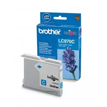 Een Brother inktcartridge, 300 pagina's, OEM LC-970C, cyaan koop je bij ShopXPress