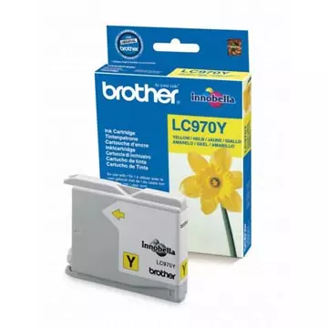 Een Brother inktcartridge, 300 pagina's, OEM LC-970Y, geel koop je bij ShopXPress